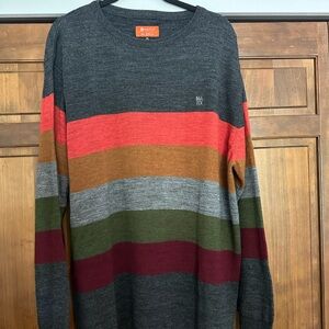 Men’s Matix Gray and Multi-Color Sweater - XL